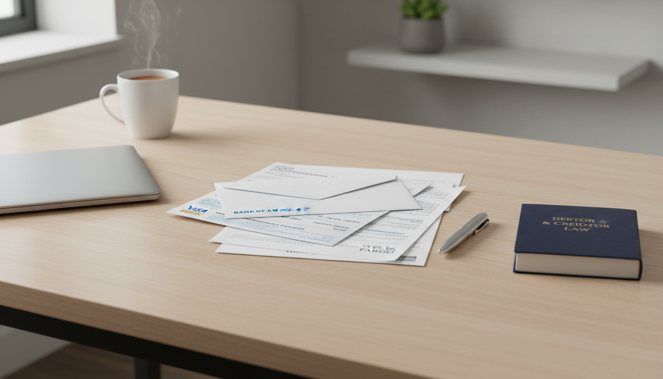 Различные финансовые документы и счета на офисном столе